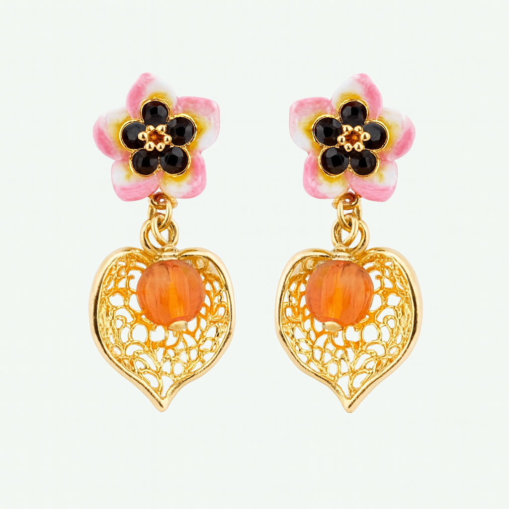 Les Néréides Ohrringe Tiaré & Physalis