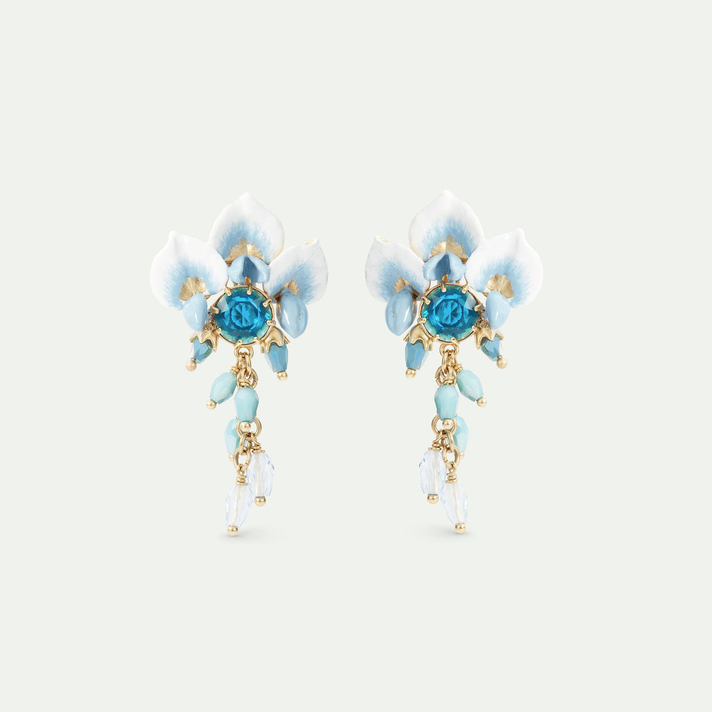 Les Néréides Ohrstecker Blauregen & Blauer Kristall